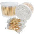 Cotton Swabs, 1000 Count Bamboo Sticks Cotton Swabs with Storage Box Cotton Buds with Wooden Handles For Ears Makeup or Nails Personal Care, One Spiral Tip