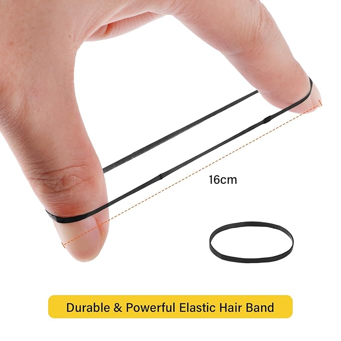 Eboot 500 Pcs 3 mm Black Elastic Hair Bands Mini Rubber Bands Small Hair Ties Ponytail Elastics Holders for Braids Hair