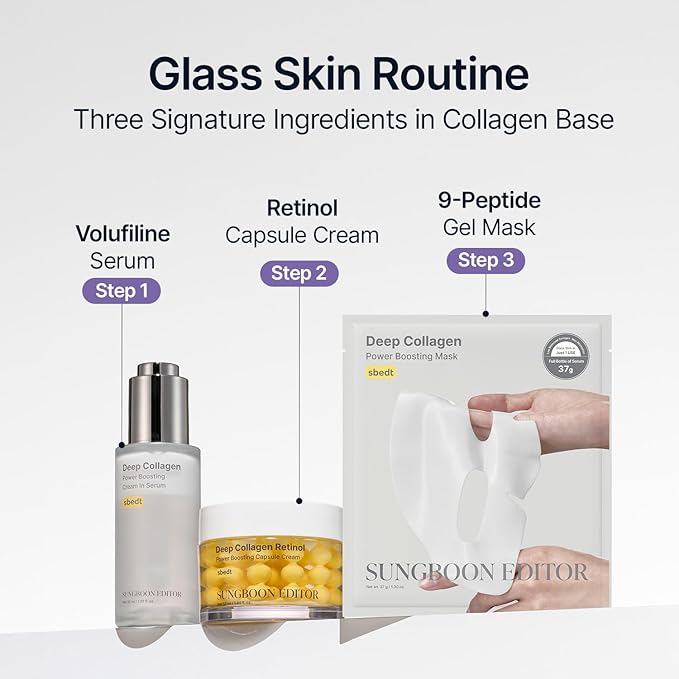 SUNGBOON EDITOR Deep Collagen Serum | Volufiline + Collagen + Niacinamide | Hydrating & Smoothing Care | Korean Skincare, 1.01 fl oz | Gifts for Women