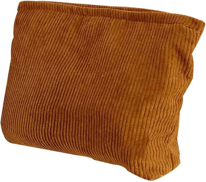 SxoSyo Cosmetic Bags for Women Makeup Bag Large Capacity Purse Travel Toiletry Zipper Storage Pouch Make up Brushes Organizer for Gifts (Corduroy, Khaki)