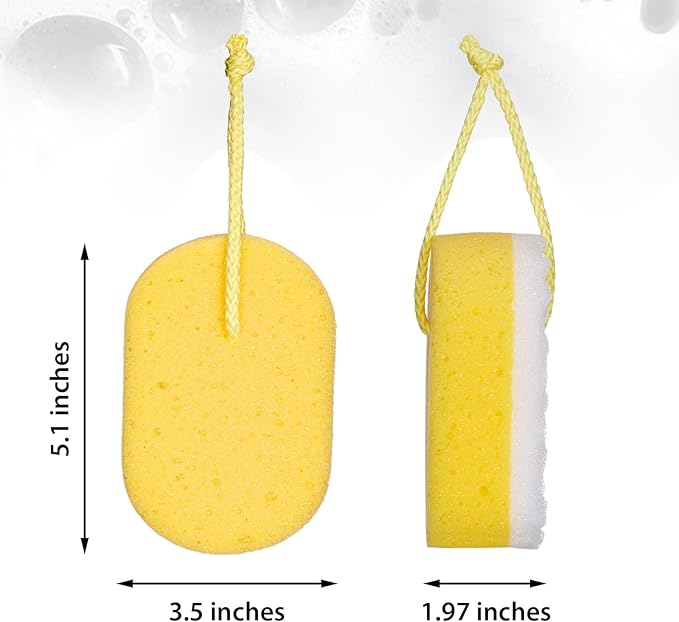 Boao 5 Pieces Soft Bath Sponge Shower Natural Gentle Soothing Body Fiber Exfoliating Shower Sponge Wash Bouquet for Women Men, Random Color(Cute Color)