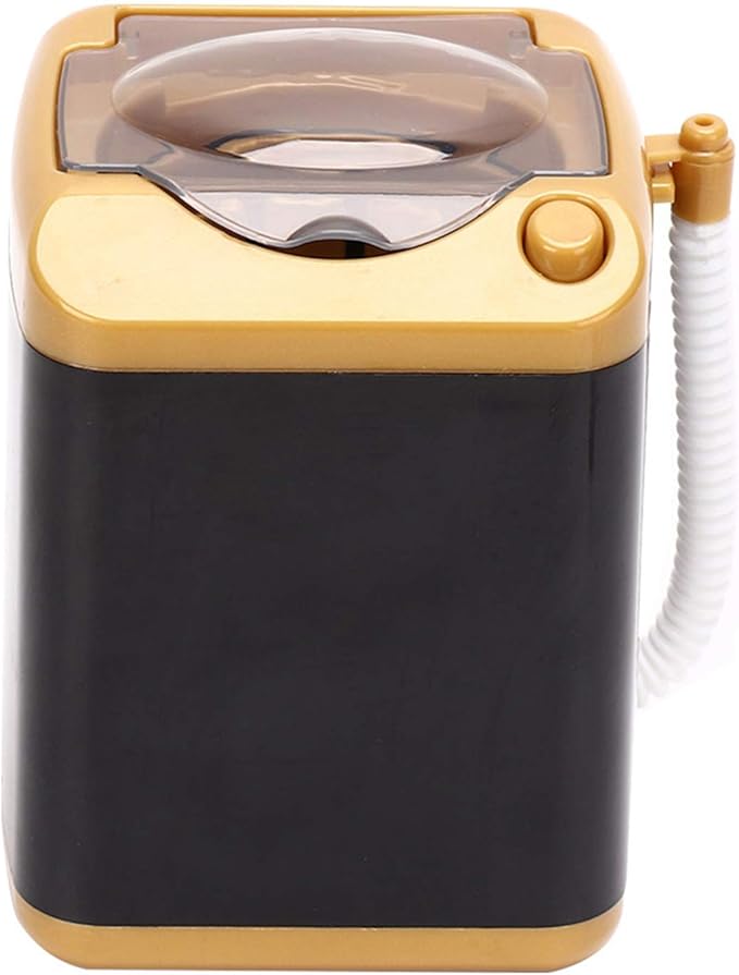 Electric Washing Machine, Washing Machine, Mini Electric Brush Washing Machine for Cleaning Cosmetic Tool Girls Ladies(gold)
