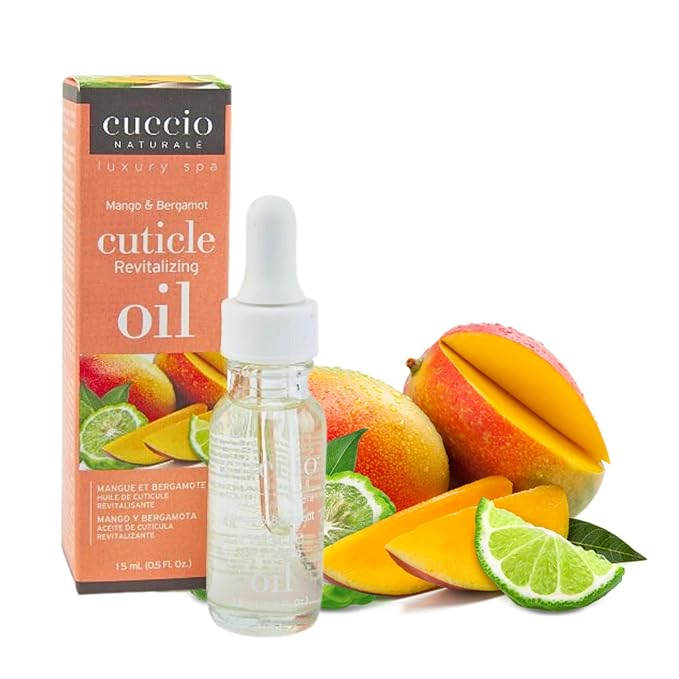 Cuccio Naturale Mango & Bergamot Revitalizing Cuticle Oil – Hydrating Overnight Cuticle Repair – Remedy for Damaged Skin & Thin Nails – Paraben & Cruelty-Free Formula – 0.5 Oz