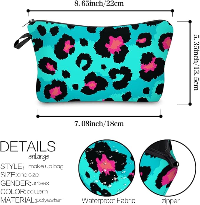 Deanfun Small Makeup Case - Cute and Waterproof Cosmetic Bag for Women (D1-51488)