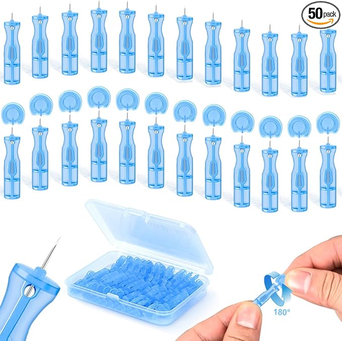 Pimple Needle 50PCS, Sterile Acne Needle Kit & Pimple Popper Needles for Blemish & Blackhead Removal, Disposable Extraction Tools for Clear Skin (Home & Salon Use)
