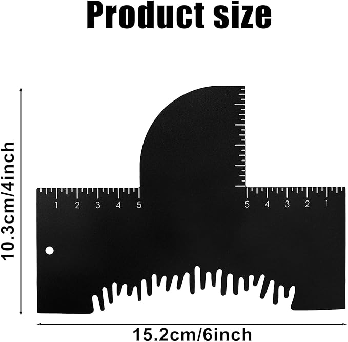 Barber Enhancement Cards with Measurement Indicators, Reusable Hairline & Beard Shaping Tool Color Spray Edge Alignment Tool for Men's Beard & Hair Styling (Black)
