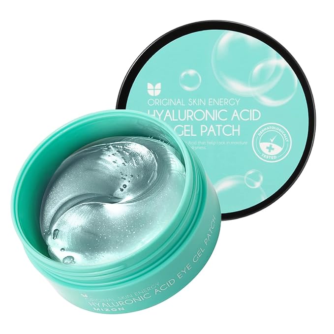 MIZON Triple Hyaluronic Acid Eye Gel Patches – Hydrogel Eye Masks with Seaweed Extract for Deep Hydration, Plumping & Soothing – 60 Pcs Under-Eye Treatment for Dryness & Fine Lines