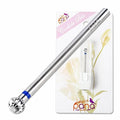 PANA 3/32" Carbide Cuticle Nail Drill Bit for Cuticle Cleaning, Dead Skin Removal, Gel Polish & Acrylic Removal, Under Nail Cleaner, Nail Salon, Manicure Tools (Small Ball Head - Silver, Medium)
