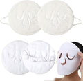 Face Steaming Towel 4 Pack Reusable Facial Steamer Spa Towel 2 in 1 Cold Hot Compress Towels Cotton Face Mask with Headband Beauty Skin Care Spa Towels for Women Girls Beauty Salons Home