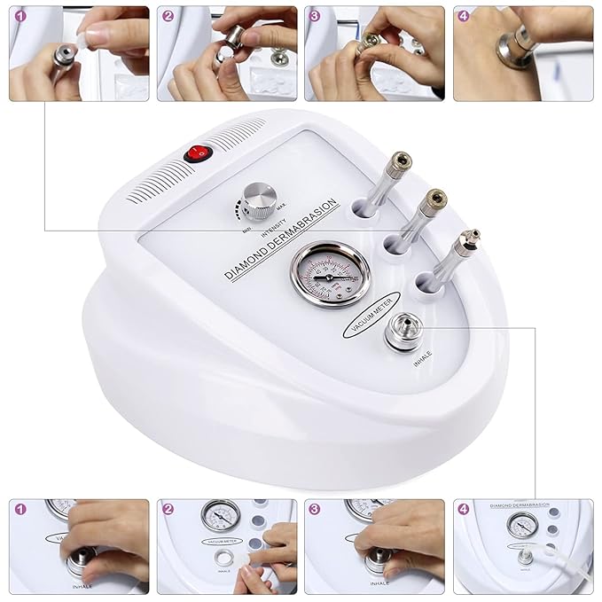 Diamond Microdermabrasion Machine, Yofuly 65-68cmHg Suction Power Professional Dermabrasion, Home Use Facial Skin Care Equipment