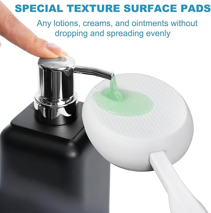 19" Lotion Applicator for Back Tanning Applicator Long Handle Back Lotion Applicator for Feet Self Tanner Back Applicator Sunscreen Applicator for Kids Women Men The Elderly