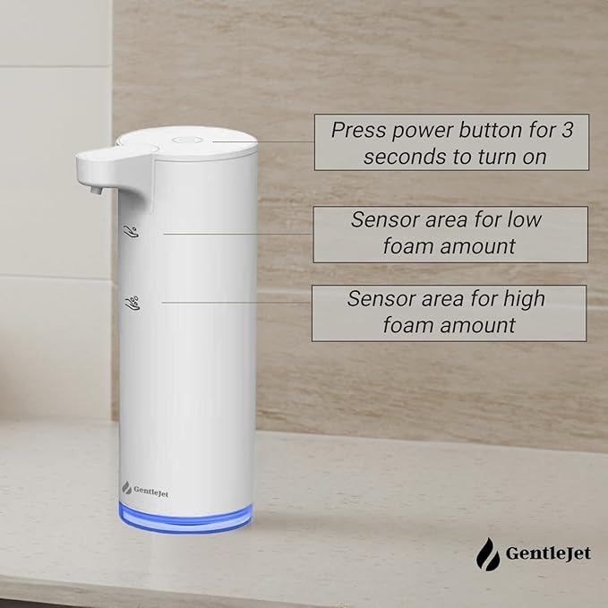 EasyFoam Automatic Foaming Soap Dispenser – Touchless Sensor, USB-C Rechargeable, 304 Stainless Steel, IPX5 Waterproof for Bathroom Kitchen Sink, 280 ml