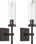 Oil Rubbed Bronze Battery Operated Wall Sconces with Remote Control, Wireless Wall Sconce Set of 2, Rechargeable Cordless Wall Lights for Living Room Bathroom Hallway Entryway Stairwell