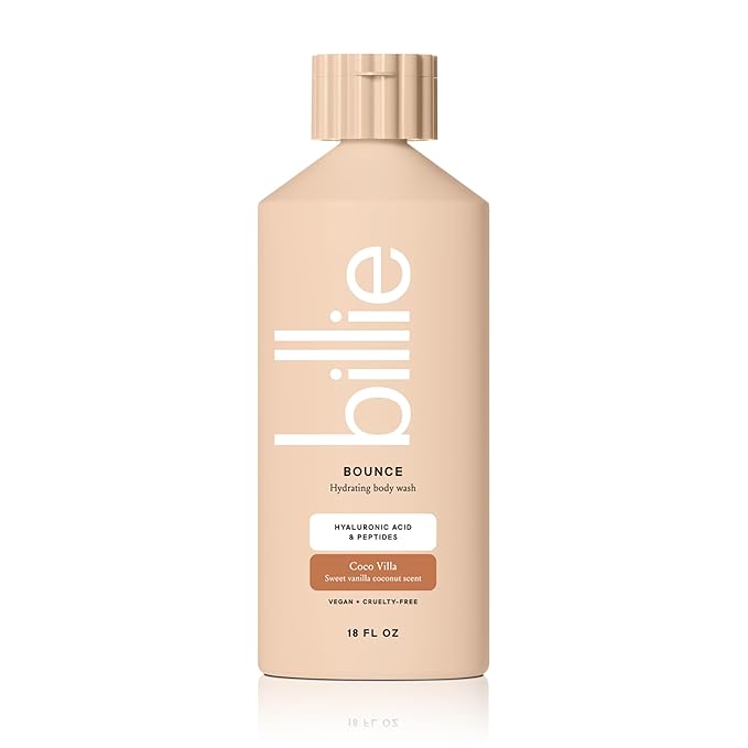 Billie Bounce, Hydrating Body Wash, Hyaluronic Acid + Peptides, Hydrating & Replenishing, 18Fl Oz