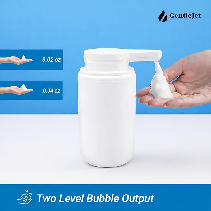 SimpleFoam Automatic Foaming Soap Dispenser – Touchless Sensor, USB-C Rechargeable, IPX5 Waterproof, Dual Output for Bathroom Kitchen Sink, ABS Compact Design