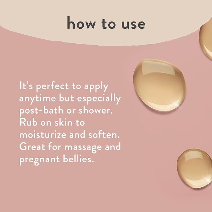 The Honest Company Mama Hydrating and Soothing Glow On Body Belly Oil,Plant Based Hypoallergenic,Fragrance-Free,4.2 fl oz,(Pack of 2)
