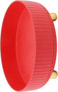 Fydun Rotating Plate, 360 Degree Storage Rack Organizer Round Cosmetic Shelf Basket Turntable for Kitchen Cabinet Pantry Small White Lazy Susans Refrigerator (Red)