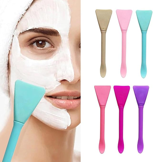 12PCS Silicone Face Mask Brushes, Face Mask Applicator, Skincare Spatula, Skin Care Lotion Applicator, Spa Makeup Tools for Facial Cream Mask Mixing and Sampling