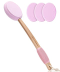 Slick- Lotion Applicator with 3 Extra Pads, 17 Inch, Pink, Back Applicator Lotion, Certified Organic, Easy Reach Washable, Self Tanner for All Skin Tone