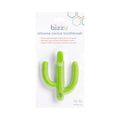 Bizzu Silicone Teether Toothbrush for Infants, Cactus Baby Gum Massager with Multiple Textures, BPA-Free Food-Grade Silicone, Dishwasher & Freezer Safe, Green