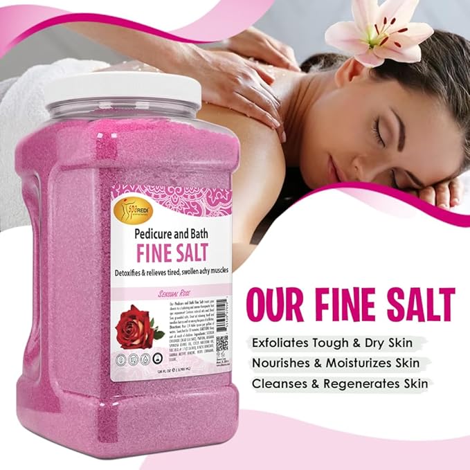 Sensual Rose Detox Foot Soak | Professional Spa-Grade Treatment | Real Mineral Detox for a Genuine Spa Experience & Visibly Transformed Feet (128oz / 10.5 lbs)