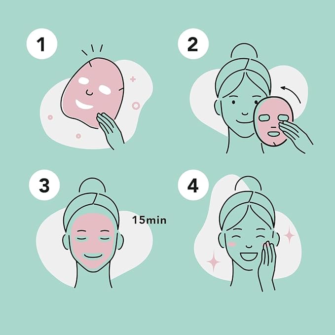 Celavi Essence Facial Face Mask Paper Sheet Korea Skin Care Moisturizing 9 Pack (Mix of 9)