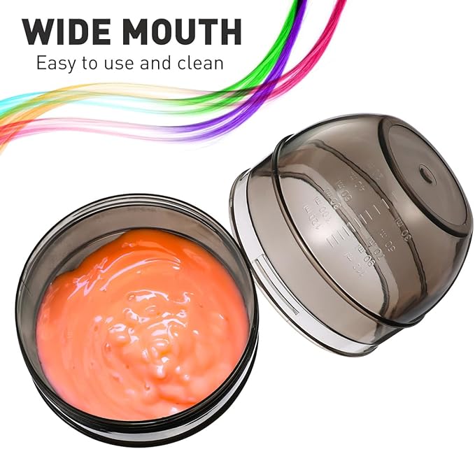 Hair Dye Color Mixing Cup with Double Scale Professional Hair Color Bowl for Salon and Home Use Easy Shake and Measure Tint Mixer