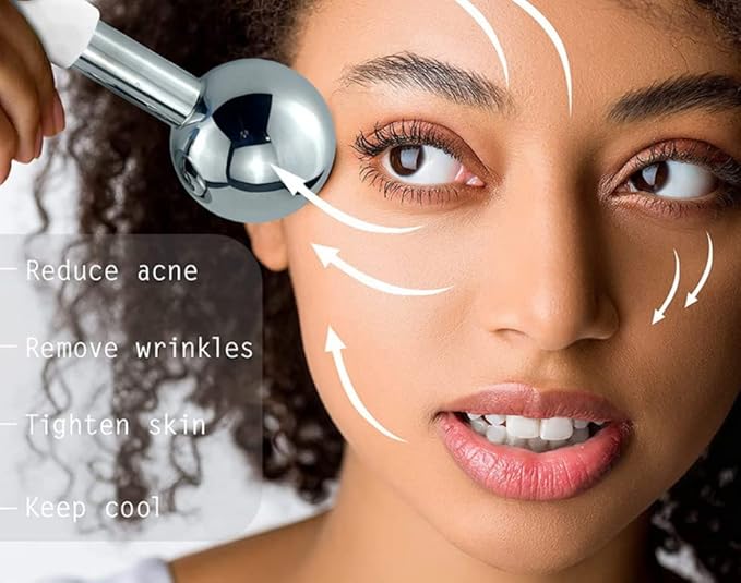 Ice Globes for Facials Stainless Steel Ice Globes Instantly Reduce Puffiness, Tighten Pores and Sinus Relief, Face Globes for Facial Massages and Daily Beauty Routines