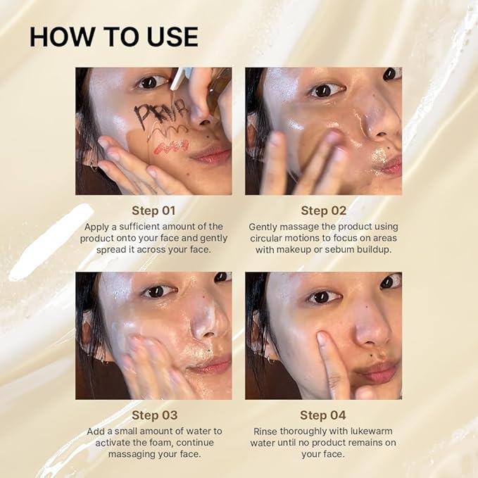 Primera (PRMR Oil To Foam Cleanser Korean Deep Cleansing Oil, Daily Makeup Remover, Blackheads, Dust and Dirt Removal, Pore Cleaning, Hyaluronic acid, Deep Clean in One Step (200ml, 6.76 fl. oz)