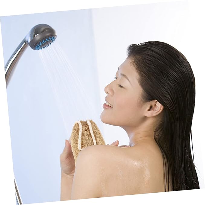 minkissy 2pcs Back Scrubber Exfoliating Band Natural Loofah Back Washer for Shower and Bath Soft Comfortable Material for Cleaning Skin and Pores Bathing Accessory for Family