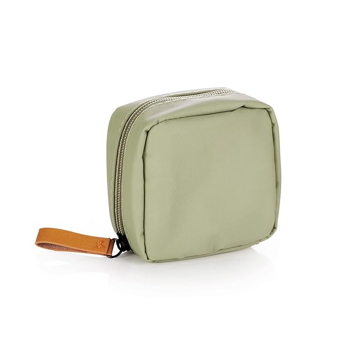 Hekyip Mini Cosmetic Bag, Travel Makeup Pouch, Portable Waterproof Cosmetic Pouch for Ladies Women, Mini(Mini Green)