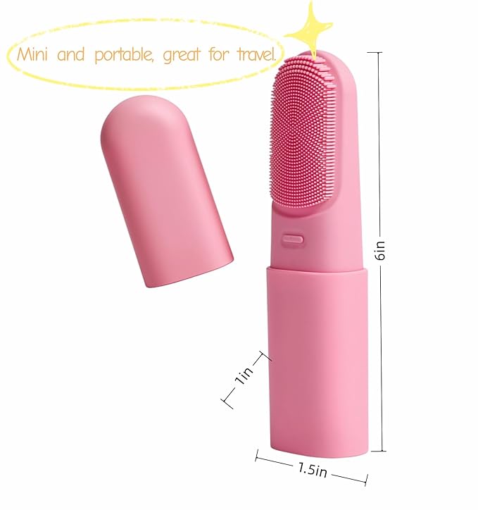 Face Scrubber with Heated,3 Modes Waterproof Rechargeable Portable Travel Size Makeup Remover Cleansing, Exfoliating and Massaging Facial Scrubber for Men &Women