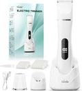 Bikini Trimmer for Women - Painless Waterproof Electric Razor Remover Foil Shaver for Leg, Body, Armpit & Facial Hair, Cordless with Ceramic Blade,USB Charging Dock, Travel Size, Gifts for Her, Ivory