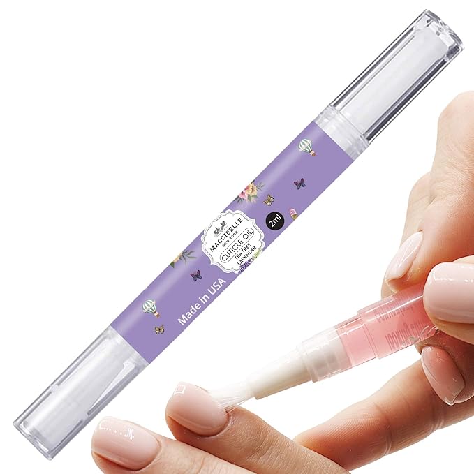 Maccibelle Pure Cuticle & Nail Oil Pen 2ml Heals Dry Cracked Cuticles (Milk & Honey + Lavender)