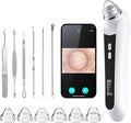 Blackhead Remover Vacuum, USB Interface Type Pore Vacuum, Black Head Extractions Tool with Camera for Men and Women Pore Cleaner, 3 Adjustment Modes & 6 Suction Heads(Black)