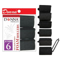 DONNA Foam Hair Roller for Heatless Hair Curler - 1.5"(D) JUMBO - Reliable Foam Material, Time Saving, Care Tips for Hairdressing Styling - 1 Count
