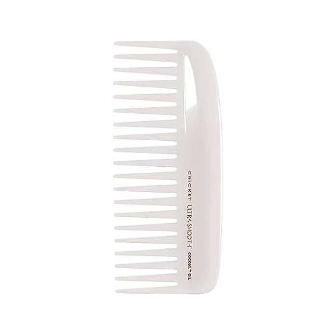 Cricket Ultra Smooth Coconut Conditioning Comb – Infused with Coconut Oil & Keratin for Frizz-Free Shine and Hydration, Ideal for Mid-Length, Thick, and Textured Hair