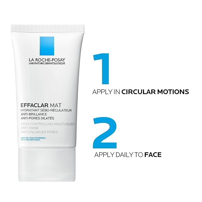 La Roche-Posay Effaclar Mat Oil-Free Mattifying Moisturizer,(Pack of 2)