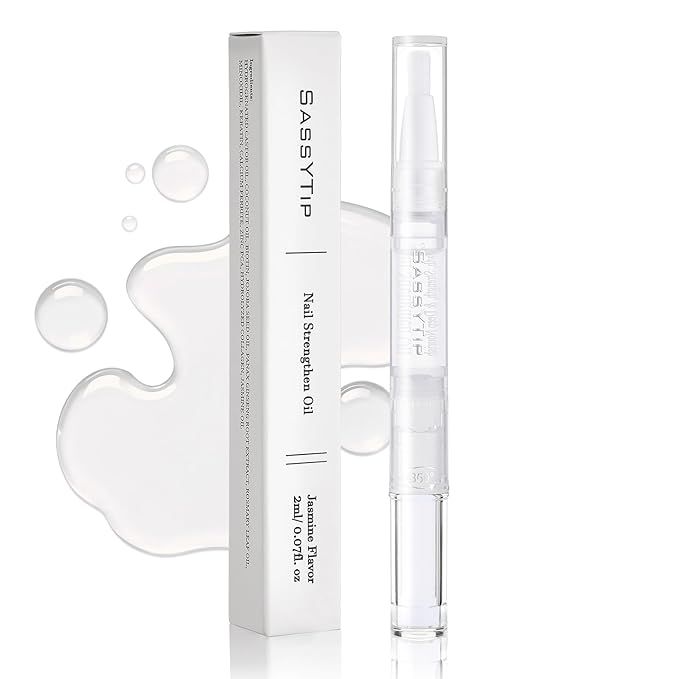 Nail Strengthen Oil Pen | Fast-Absorbing Cuticle Oil with Biotin & Ginseng | For Brittle & Peeling Nails | Jasmine, Rose, Lemon Scents | Home, Office, Travel Use (Jasmine)