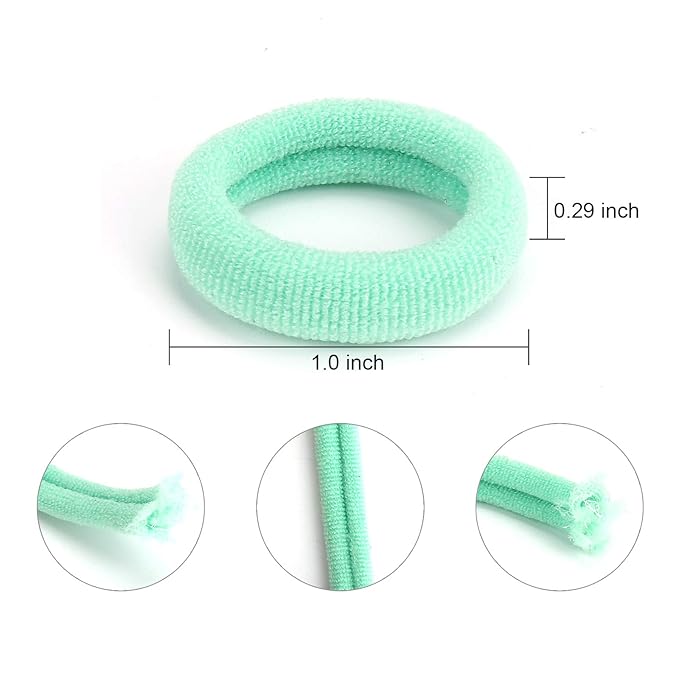 BAOLI 200PCS Baby Girl Hair Ties for Todder Girls, Mini Hair Bands No Damage, Soft Kids Hair Ties Elastics Ponytail Holders, 1 Inch in Diameter, 5 Colors