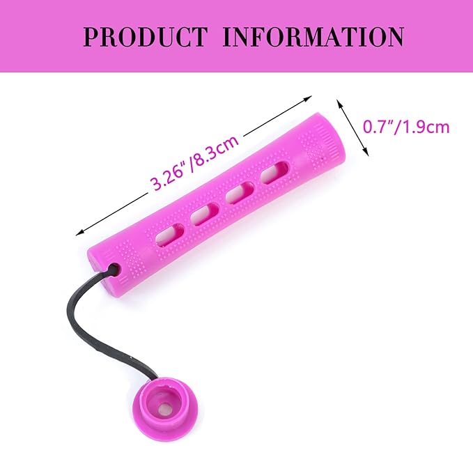 YOROSTAR 20pcs Purple Plastic Perm Rods Set for Natural Hair Cold Wave Rods Hair Curlers Rollers for Long Short Women's Hair DIY Hairdressing Tools