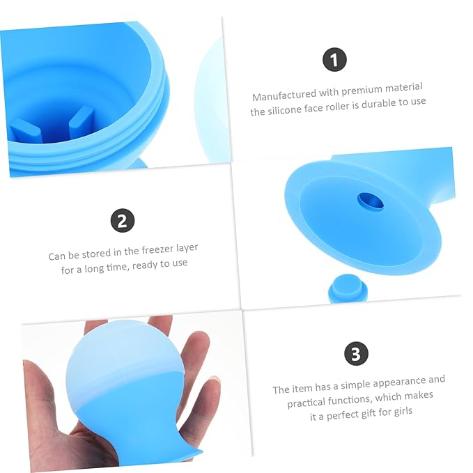 Silicone Ice Face Roller for Skin Massage Compact Cooling Tool for Facial Care Ice Mold for Deep Tissue Relief and Improved Circulation for Home Travel Use