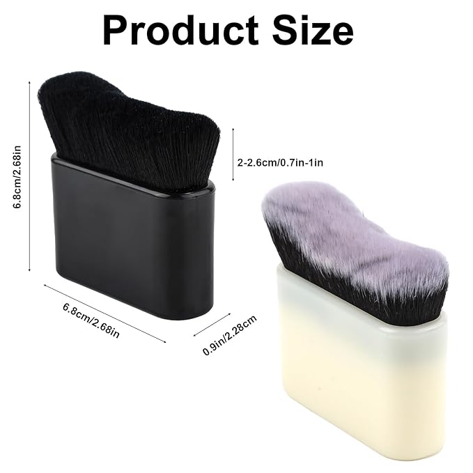 2pcs Self Tanning Brushes, Foundation Tan Bronzing Applicator Spray Back Tanner Makeup Brushes Body Coverage Perfector Brush Face Beauty Blend Sunscreen Brush for Tanning Mousse(Black, White)