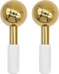 2 PCS Ice Globes for Face, Stainless Steel Ice Globe Face Lifting and Firming Tool, Ice Ball Face Skin Care, Smooth Metal Surface for Easy Cleaning