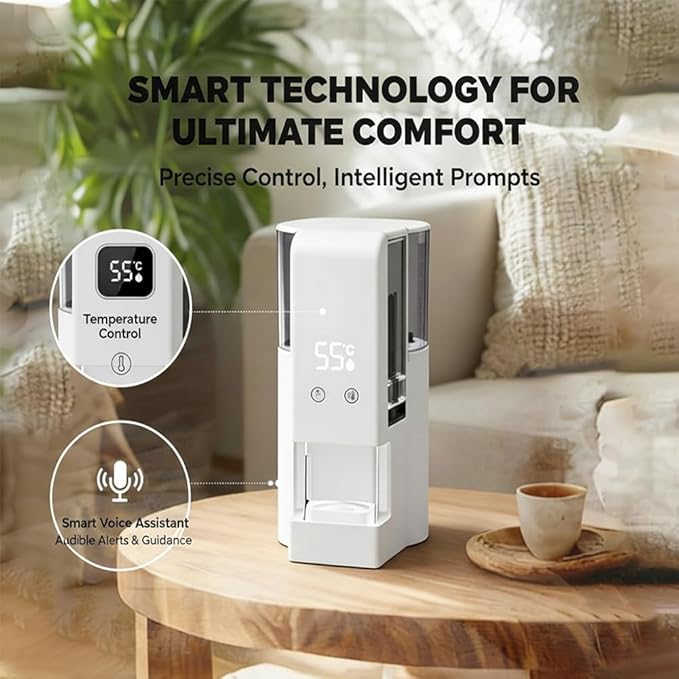 Hot Face Towel Heater Machine, Automatic Disposable Towel Warmer with Steam, 5-Second Heating, 55°C Constant Temperature, Portable Face Towel Steamer (1PC Face Towel Machine+40PCS Towels)