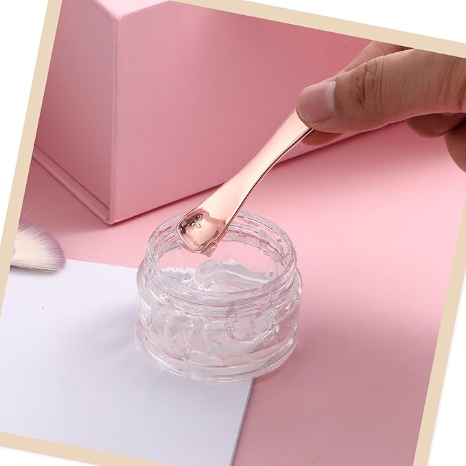 Giantree 3 PCS Mini Metal Facial Makeup Spatula, Skin Care Cosmetic Spatula Reusable Facial Applicator Tool, Beauty Spatulas for Face Mask Cream Lotions Moisturizers(Silver Gold Rose Gold)