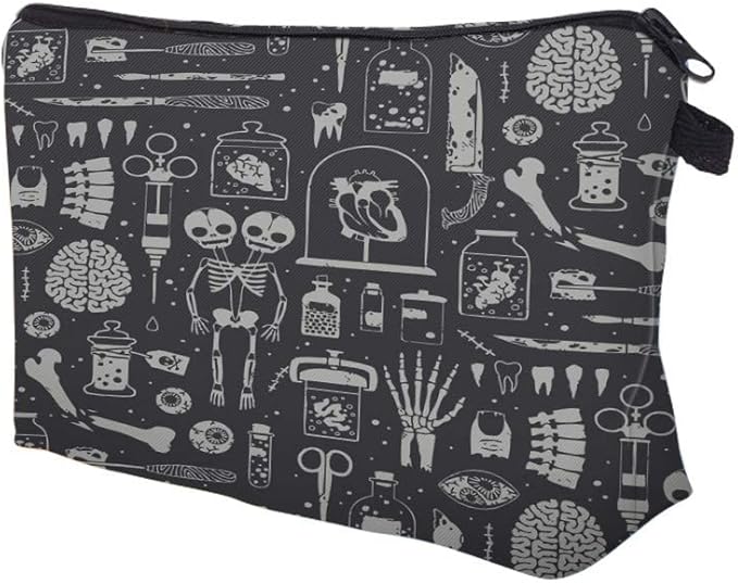Deanfun Small Makeup Case - Cute and Waterproof Cosmetic Bag for Women(Happy Halloween D5-52254)