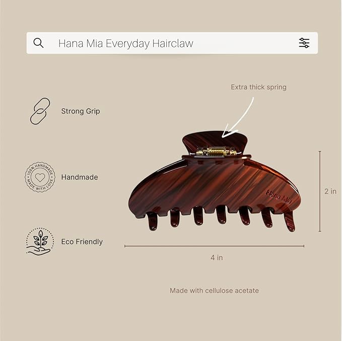 Luxury Burgundy Claw Clip for Women | Our Acetate Burgundy Hair Clip Feels Light, Looks Smooth and is Easy to Wear | Use for easy Half Ups with No Snagging and a Secure Grip in a Large Four Inch Size