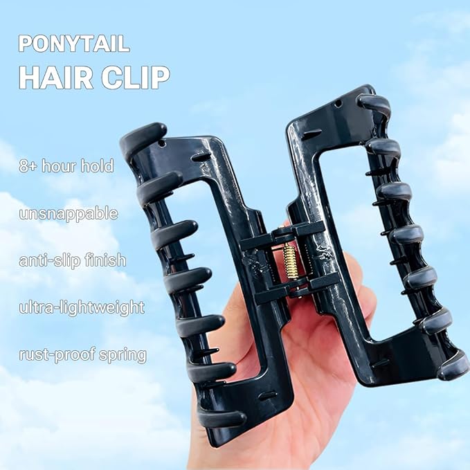 Fashion Hair Clips, Cloud Hair Pins for Women, 3.9 inch Hair Claw Clip for Thick/Fine/Thin/Curly Hairstyle, Amber 3 Pack