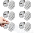 (Upgrade) Backnets Shower Body Spray with On Off Solid Brass Round Shower Jets 6 PCS Massage Showerhead Wall Nozzle, Flow Can Be Controlled, Independent Switch Sprayer (6PCS, Polished Chrome)